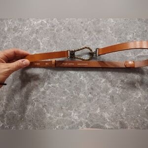 Chicos Leather Belt M/L like new adjustable Tan.